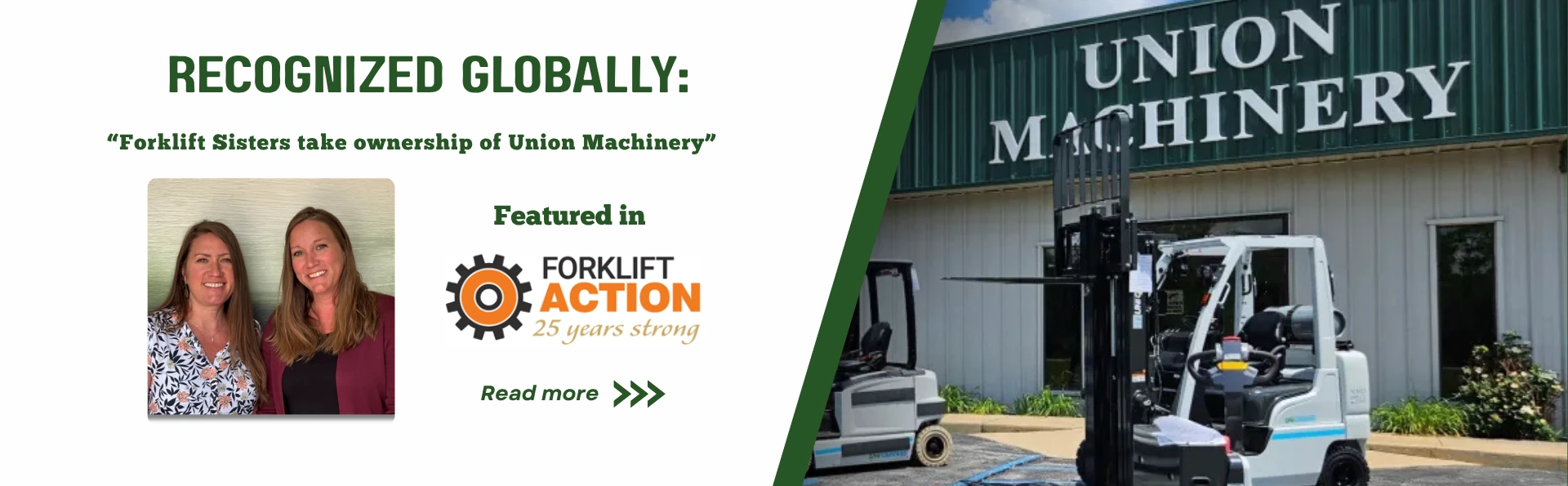  Forklift Sisters Take Ownership of Union Machinery